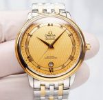 Omega De Ville  39.5mm for men 32.7mm for women 8215 Movement Gold Dial Couple Watch